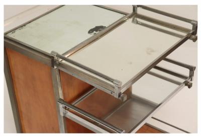 Jacques Adnet Art Deco Serving Table or Bar by Jacques Adnet