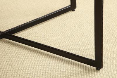 Jacques Adnet CURVED FRUITWOOD CENTER TABLE WITH GLASS TOP BY ADNET