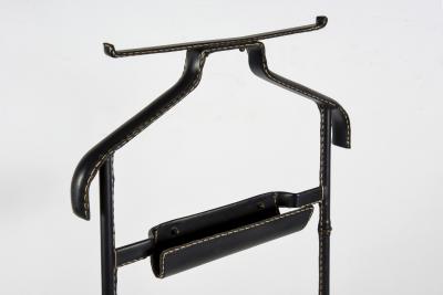 Jacques Adnet Classy Stitched Leather Valet By Jacques Adnet