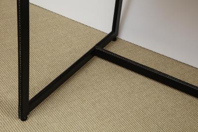 Jacques Adnet FRUITWOOD DESK WITH GLASS TOP BY ADNET