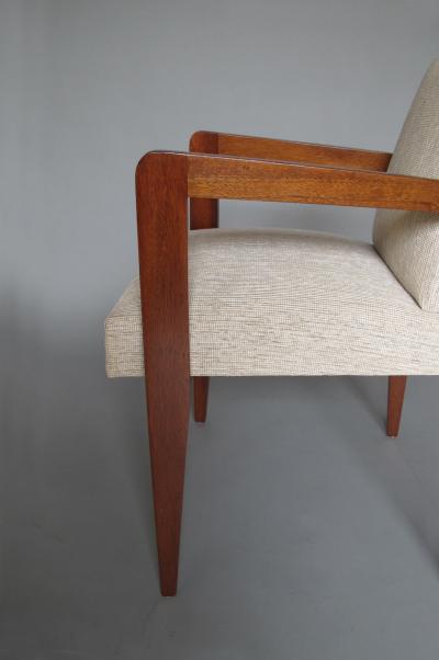 Jacques Adnet Fine French Art Deco Mahogany Arm Chair
