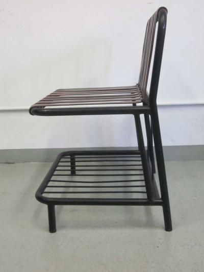 Jacques Adnet Four French Mid Century Modern Leather Strap Chairs Attributed to Jacques Adnet