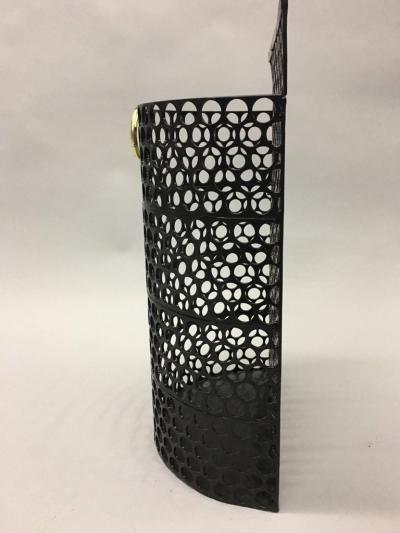 Jacques Adnet French Mid Century Modern Iron Umbrella Stand or Waste Basket Jacques Adnet