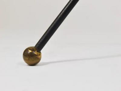 Jacques Adnet French Mid Century Modern Mirror Side Table Jacques Adnet Style Brass 1950s