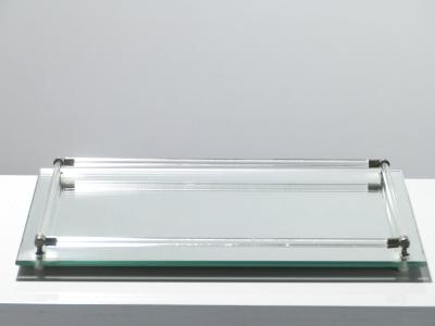 Jacques Adnet French Mid century mirrored tray style of Jacques Adnet 1940s