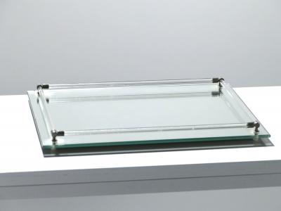 Jacques Adnet French Mid century mirrored tray style of Jacques Adnet 1940s