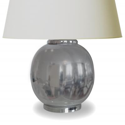 Jacques Adnet French Modern Table Lamp in Polished Steel in the Style of Jacques Adnet