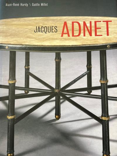 Jacques Adnet Game Table Set 4 chairs by Jacques Adnet