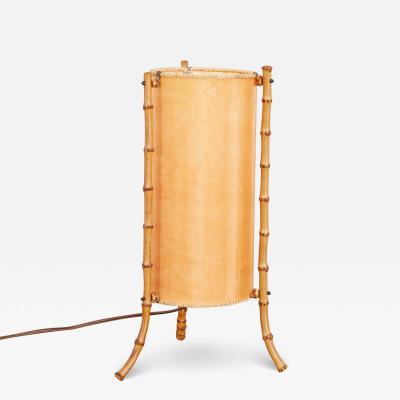 Jacques Adnet JACQUES ADNET BAMBOO TABLE LAMP
