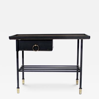 Jacques Adnet JACQUES ADNET BLACK FRENCH ETAGERE OR BOOKSHELF