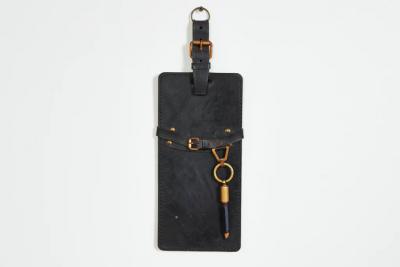 Jacques Adnet JACQUES ADNET LEATHER NOTEPAD PENCIL HOLDER