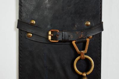 Jacques Adnet JACQUES ADNET LEATHER NOTEPAD PENCIL HOLDER