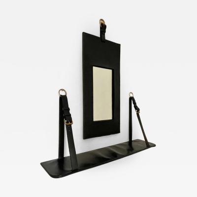 Jacques Adnet JACQUES ADNET SHELF AND MIRROR