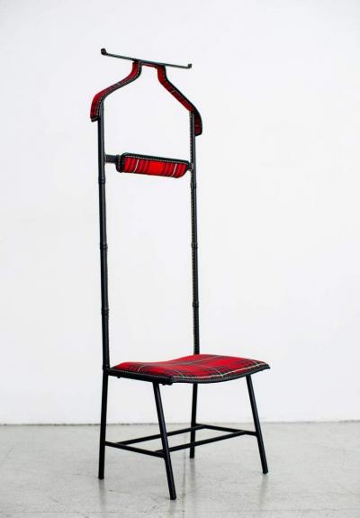 Jacques Adnet JACQUES ADNET VALET WITH TARTAN PLAID