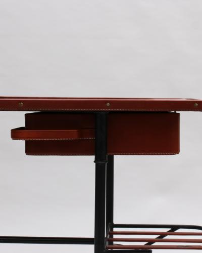Jacques Adnet Jacques Adnet A French 1950s Desk with Lamp by Jacques Adnet