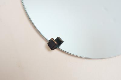Jacques Adnet Jacques Adnet Black Leather Mirror