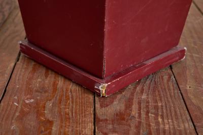 Jacques Adnet Jacques Adnet Burgundy Leather Waste Bin