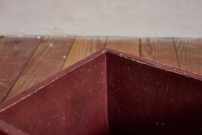 Jacques Adnet Jacques Adnet Burgundy Leather Waste Bin
