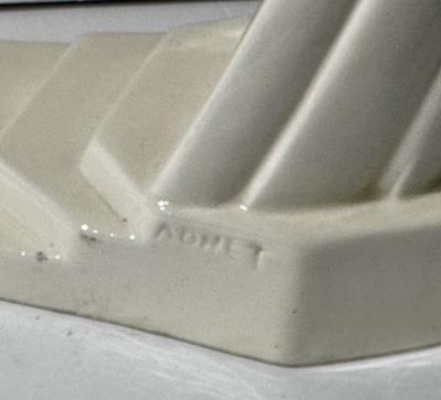 Jacques Adnet Jacques Adnet Flight of the Pigeon Ceramic Sculpture