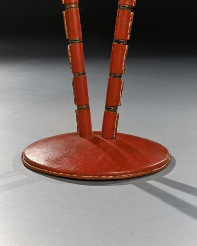 Jacques Adnet Jacques Adnet French Mid Century Modern Leather Table Lamp