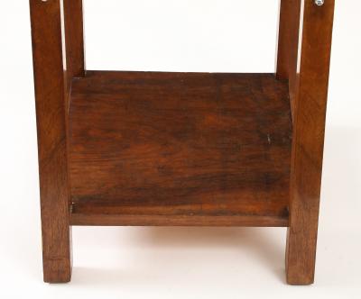 Jacques Adnet Jacques Adnet Occasional Table Beveled Glass Nickel Spacers France c 1930