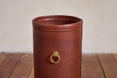 Jacques Adnet Jacques Adnet Style Leather Umbrella Holder