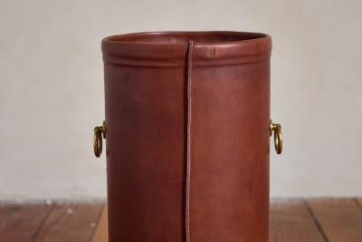 Jacques Adnet Jacques Adnet Style Leather Umbrella Holder