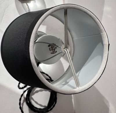 Jacques Adnet Jacques Adnet and Clear Baccarat Crystal Ball Metal Art Deco Table Lamps