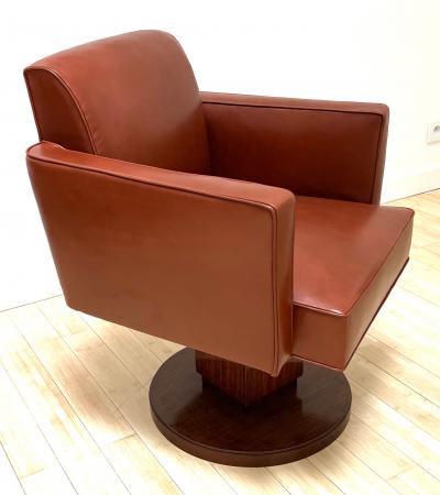 Jacques Adnet Jacques Adnet awesome swivel captain office chair