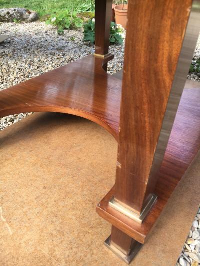 Jacques Adnet Jacques Adnet chicest forties neo classic desk with side shelf