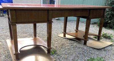 Jacques Adnet Jacques Adnet chicest forties neo classic desk with side shelf