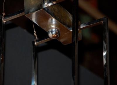 Jacques Adnet Jacques Adnet chrome ceiling fixture