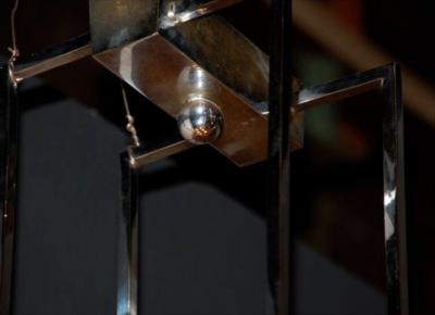 Jacques Adnet Jacques Adnet chrome ceiling fixture