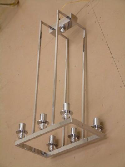 Jacques Adnet Jacques Adnet chrome ceiling fixture