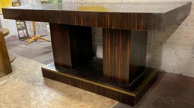 Jacques Adnet Jacques Adnet modernist Art Deco Macassar dinning table
