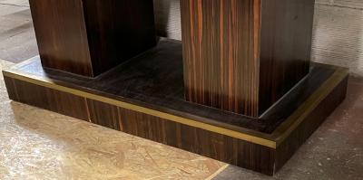 Jacques Adnet Jacques Adnet modernist Art Deco Macassar dinning table