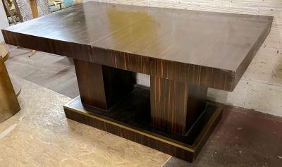 Jacques Adnet Jacques Adnet modernist Art Deco Macassar dinning table