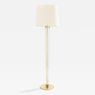 Jacques Adnet Jacques Adnet modernist lucite brass floor lamp 1950s