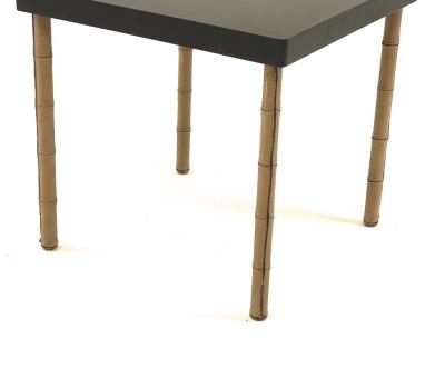 Jacques Adnet Jacques Adnet neutral hand stitched leather coffee table