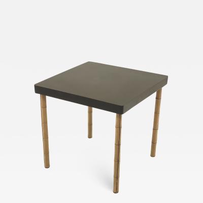 Jacques Adnet Jacques Adnet neutral hand stitched leather coffee table