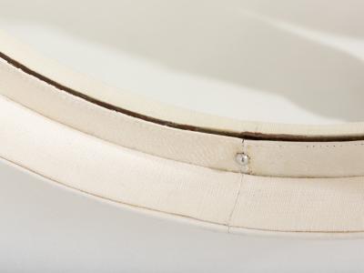 Jacques Adnet Jacques Adnet original cream leather mirror 1940