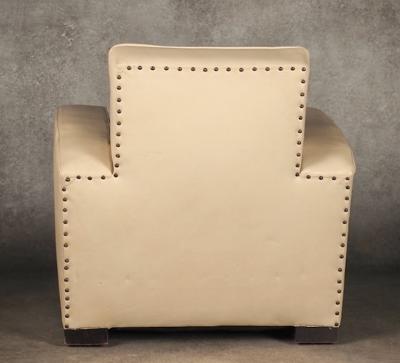 Jacques Adnet Jacques Adnet pair of Modernist Club chairs