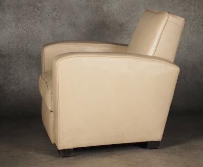 Jacques Adnet Jacques Adnet pair of Modernist Club chairs