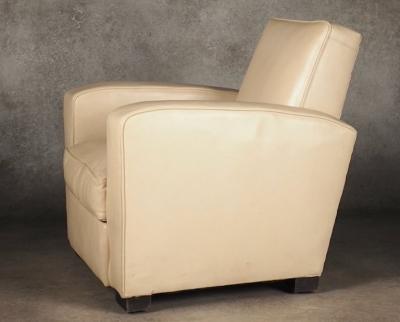 Jacques Adnet Jacques Adnet pair of Modernist Club chairs
