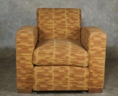 Jacques Adnet Jacques Adnet pair of Modernist club chairs