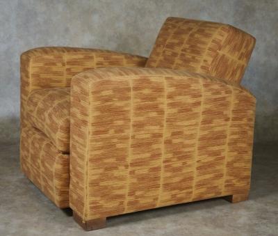Jacques Adnet Jacques Adnet pair of Modernist club chairs