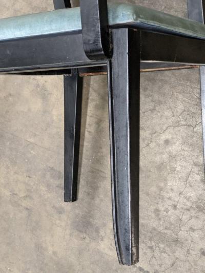 Jacques Adnet Jacques Adnet pair of black armchairs