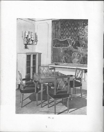Jacques Adnet Jacques Adnet pair of macassar ebony armchairs