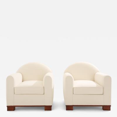 Jacques Adnet Jacques Adnet pair of modernist club chairs rosewood 1931