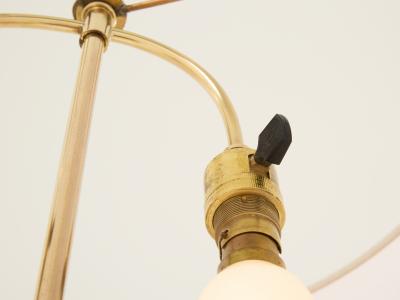 Jacques Adnet Jacques Adnet pique sellier red leather brass floor lamp 1950